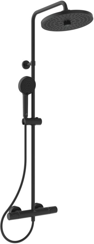 Душевая стойка Ideal Standard CERATHERM T25+ A7210XG с термостатом черная матовая